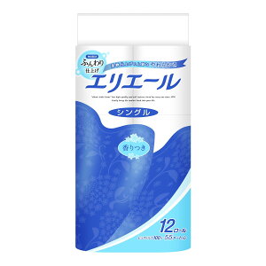 【送料込・まとめ買い×6個セット】大王製紙 エリエール トイレットティシュー12ロール シングル トイレロール