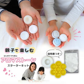 【子供達へのプレゼントに！】石膏 スターターキット アロマストーン 材料 手作り キット 吉野石膏 シリコンモールド 親子 工作 キット 親子 ハンドメイド 初心者 簡単 説明書付き プレゼント ニコちゃん シリコン ハンドメイド 型枠