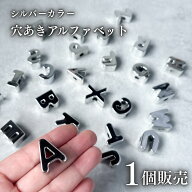 パラコード ビーズ アルファベット シルバー 大穴ビーズ イニシャル パラコードパーツ 手芸 パーツ ハン…
