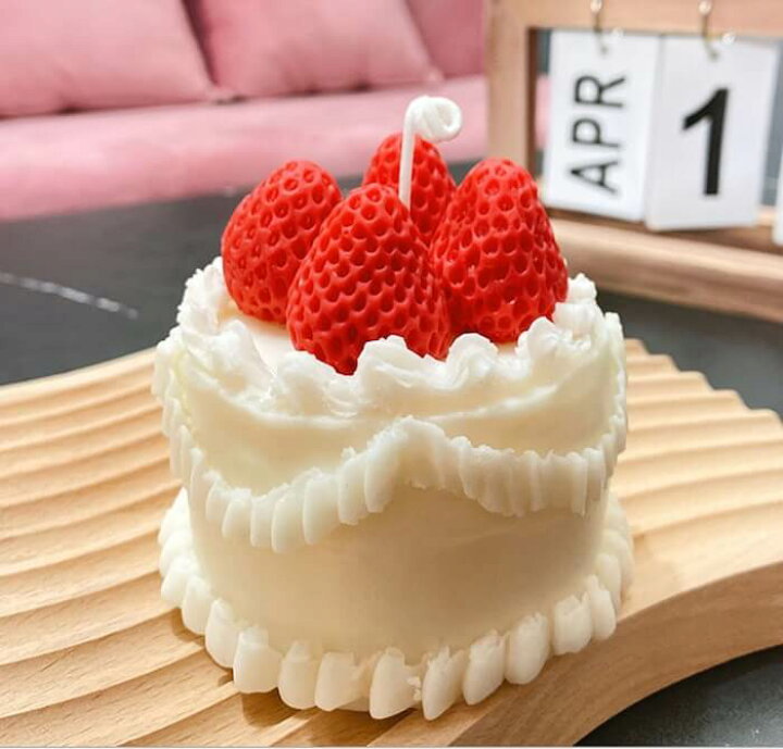 楽天市場】キャンドル モールド ケーキ 生クリーム ホールケーキ 