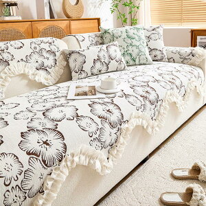 ソファパッド 綿素材 4人掛け 防カビ ノンスリップ 厚み ベッドとも適用 ァッション 犬猫対策 脱着やすい 幾何柄 洗える 防寒対策 肘なし 収納便利 ソファ保護カバー 綿100% マルチシート モ