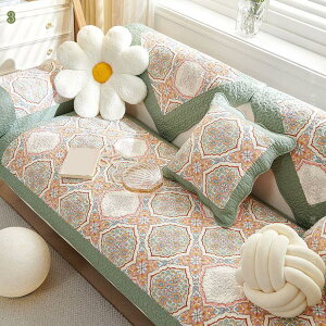 ソファーシート 綿 北欧 防塵カバー 滑り止め 猫 キルト ソファマット 水洗い ゴージャス ソファー保護カバー 抗菌 防臭 フラワー柄 脱着やすい 大きい 肘なし 清潔簡単 夏の寝ござ ソファー
