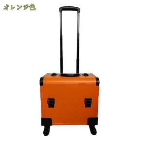 2000円OFFクーポン メイクボックス プロ用 大容量 収納ケース レトロ キャスター付き トロリー 収納ボックス キャリーボックス 仕切り付き ツール箱 ネイル収納 防水 出張 旅行用 プレゼント