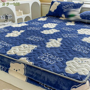 あったか フランネル ボックスシーツ ワイドキング 冬 秋冬用 暖かい なめらか パッド一体型ボックスシーツ マイクロファイバー 敷きパッド マットレスカバー 韓国風 寝具 敷きパッド ふわ