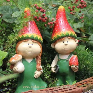 ガーデンオーナメント 女の子 庭 オーナメント 置物 男の子 ガーデン ガーデニング オブジェ インテリア 防水 耐久 飾り物 かわいい デコレーション ガーデニング雑貨 芝生 屋外 玄関 階段