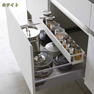 伸縮ラック キッチンラック 収納ラック 調味料入れ 調味料ラック 伸縮キッチンラック 棚 スリム シンク下 41.5~75cm 伸縮 幅伸縮式 シンク下収納 レンジ上 レンジ棚 トースター ラック キッチ