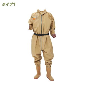 ウェーダー メンズ ストッキングウェーダー 釣り 狩猟 フィッシングウエーダー フード付き 漁業 田植え 雨天作業 厚底ソール 滑り防止 鮮魚店 漁業 洗車 男女兼用 水陸両用スーツ アウトド