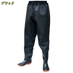 1000円OFFクーポン ウェーダー レインブーツ レインシューズ 雨靴 長靴 強力防水 胴付長靴 防水ズボン 防水長靴 PVC 滑り防止靴底 田植え 魚市場 水場仕事 渓流 海 田靴 雨靴 シンプル 大きいサ