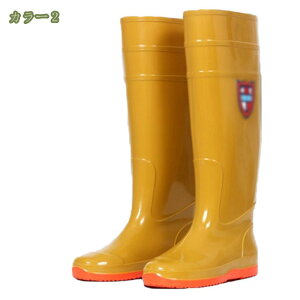 レインブーツ メンズ ロング 長靴 滑らない 軽量 防水 防滑 雨靴 おしゃれ アウトドア 作業靴 ロングブーツ 梅雨対策 雨靴 歩きやすい 豪雨対策 滑り止め レインシューズ カジュアル 完全防