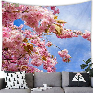 壁タペストリー 桜色 桜の花 花見 桜の枝 ピンクの花 壁掛け 背景 吊り布 壁の装飾 アート 多機能布 大判 インテリア アートポスター タペストリー 壁 部屋ベッドルーム リビングルームの壁