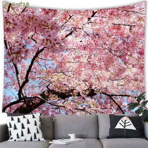壁タペストリー 桜色 桜の花 花見 桜の枝 ピンクの花 壁掛け 背景 吊り布 壁の装飾 アート 多機能布 大判 インテリア アートポスター タペストリー 壁 部屋ベッドルーム リビングルームの壁