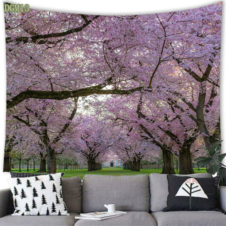 楽天市場】300円OFFクーポン 富士山 タペストリー 風景画 花 美しい 