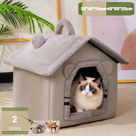 500円OFFクーポン 猫 犬 ベッド ドーム ペットベッド ドーム型 ペットハウス おしゃれ 折りたたみ可 犬猫…