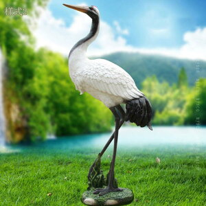 動物の置物 かわいい 鶴の置物 庭 ガーデン 動物 アニマル オーナメント 耐久性 インテリア 置物 癒し カントリー雑貨 花壇 屋外用彫像 プレゼント アウトドア 屋外 デコレーション 玄関 ベ