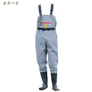 チェストハイ ウェーダー 釣り スーツ 防水透湿 胴付長靴 24.5cm - 28cm 渓流 海 田植え 水産業 漁業 鮮魚店 水場仕事 PVCウェーダー 釣り用スーツ チェストハイ型 フィッシングウェーダー mysco