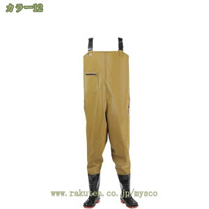 チェストハイ ウェーダー 釣り スーツ 防水透湿 胸ポケット フェルトソール 胴付長靴 23.5cm - 28.5cm 渓流 海 田植え 水産業 漁業 鮮魚店 水場仕事 PVCウェーダー 釣り用スーツ チェストハイ型 フ