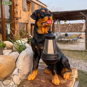 置き物 犬 雑貨 ソーラーライト インテリア 置物 樹脂製 オーナメント 装飾品 かわいい 動物 オブジェ 彫刻 ホーム オフィス ホール ホテル 喫茶店 お店 レストラン 玄関先 庭 プレゼント ガ