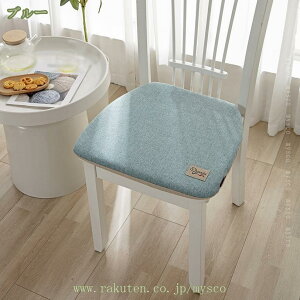 座布団 椅子用 低反発シートクッション チェアパッド ひも付き 滑り止め 洗えるカバー ダイニングチェア用クッション オフィス 車 無地 四季通用 座り心地いい ダイニングチェア 1枚/2枚セ