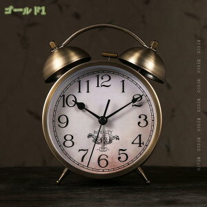 ツインベル付き めざまし時計 小さな目覚まし時計 音を立てない秒針 電池式 置き物 クロック シンプル 目覚まし時計ライト 卓上時計 子供のベッドサイドアラーム 大音量 時計 卓上時計 置