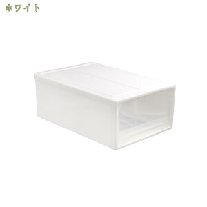 押入れ収納 収納ボックス 収納ケース 完成品 収納ボックス 押入れ収納 収納ケース プラスチック 一段 引き出し 白色 チェスト 引き出し 収納 衣類収納 収納家具 クローゼットケース 奥行 引