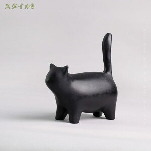 1000円OFFクーポン キャット 猫 置物 雑貨 シンプル オブジェ フィギュア インテリア アクセサリー 家具 おしゃれ かわいい 樹脂 動物 置物 インテリア雑貨 モダン 置き物 北欧 おもしろ オフィ