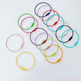 【金具】ワイヤーリング 4個 カラーループ 大人気モールドールパーツ キーホルダー GPSキーホルダー GPSホルダー 小学生 中学生 学生 ストラップ カラビナ バッグチャーム キーリング ジョイント コネクター 推し活 パーツ 手芸 チャーム ハンドメイド《選べる16カラー》