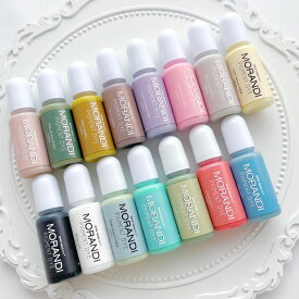 【着色剤】レジン着色剤 くすみカラー 1本 10g ミルキー 不透明 秋冬色 大人可愛い パステル マカロン カラリー 混ざりやすい 和風食 着色料 液体タイプ レジン 材料 クラフト 初心者 キッズ 手作り ハンドメイド アクセサリー