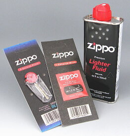 【消耗品3点セット】ZIPPO オイル缶133ml・フリント・ウィック （取替説明文サービスします。）/zippo ライター