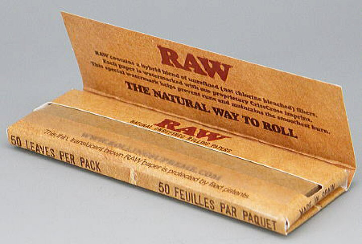 楽天市場】RAW ロウ 手巻きタバコ用 巻紙 シングルワイドサイズ 手巻き