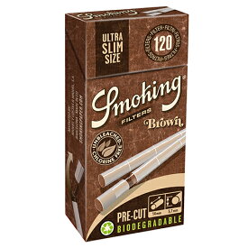 Smoking スモーキング 手巻きタバコ プレカット・ウルトラスリム・ブラウン・フィルター 120個入 手巻きたばこ