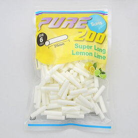 PURE ピュア・スリム・スーパーロング・レモンライム・フィルター 手巻きタバコ用 200個入 手巻きタバコ 直径6.0mm 長さ25mm 手巻きたばこ