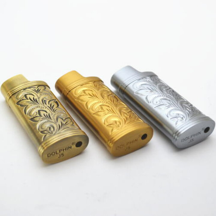 楽天市場】【BIC J25ミニ ステンレスライターケース02】唐草 