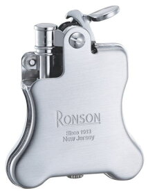 RONSON R01-1025 オイルライター ロンソン バンジョー クロームサテン ロゴ入