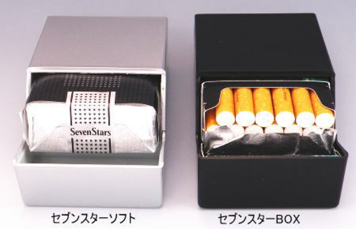 速くおよび自由な SevenStar セブンスター 缶ケース タバコ 箱型 BOX 小物入れ 煙草 a