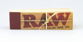 【RAW TIPS】手巻きタバコ 無添加 ロウ tips ロールフィルター チップス 50枚 ブックレット型 手巻きタバコ用 紙を丸めて使用 手巻きたばこ