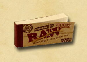 【RAW TIPS】ロウ tips 手巻きタバコ用 ロールフィルターワイドチップス 50枚 手巻きタバコ ブックレット型