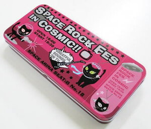 【缶ペンケース】スペース キャット デザイン柄 ブリキ缶 カンペンケース