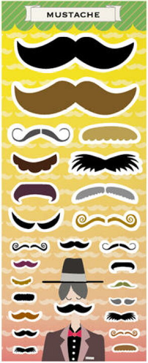 楽天市場 大人気 ひげ ぷっくりシール マスコットキャラクター 26コマ マイセン 楽天市場店