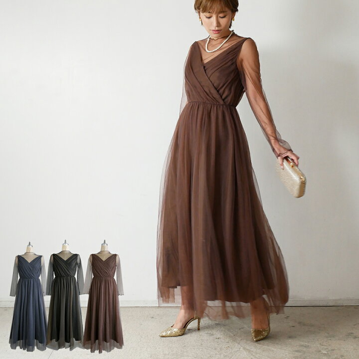 楽天市場】lilac tule day dress パーティー ドレス ワンピース 結婚式  