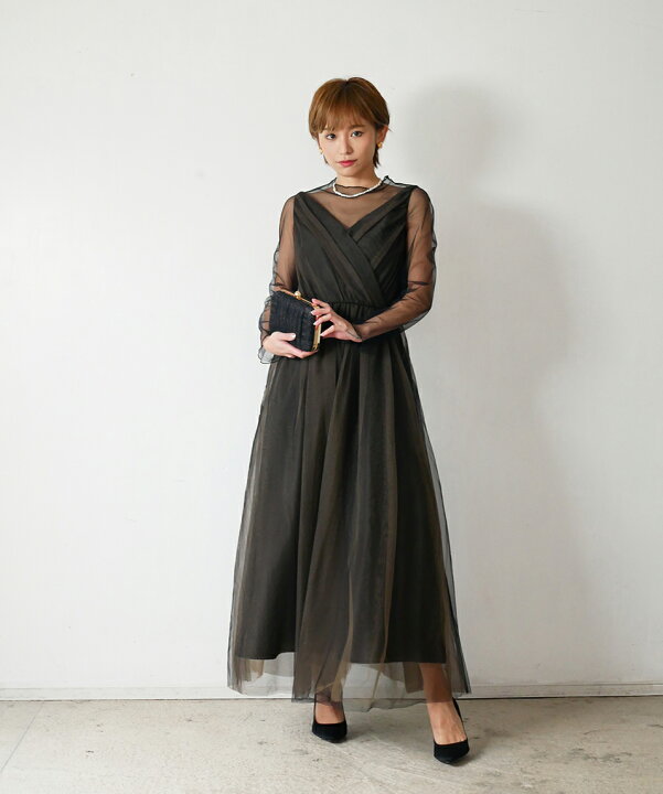 楽天市場】lilac tule day dress パーティー ドレス ワンピース 結婚式 