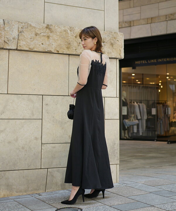 楽天市場】romano cut lace dress パーティー ドレス ワンピース 結婚 