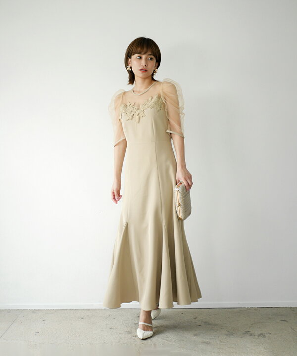 楽天市場】romano cut lace dress パーティー ドレス ワンピース 結婚 