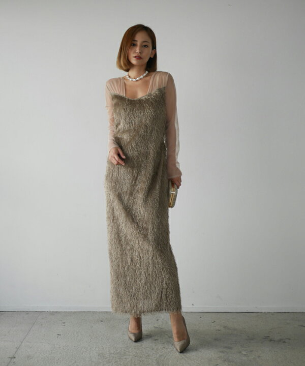 楽天市場】glitter shaggy dress パーティー ドレス ワンピース 