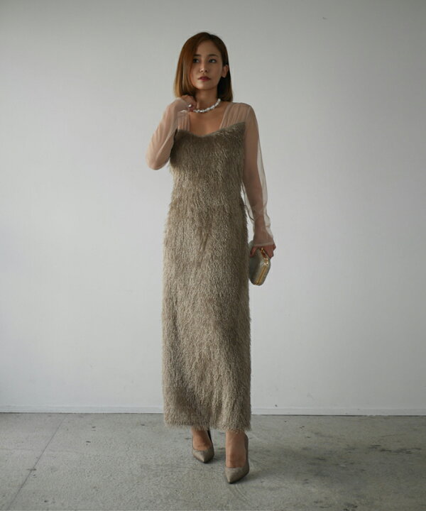 楽天市場】glitter shaggy dress パーティー ドレス ワンピース 