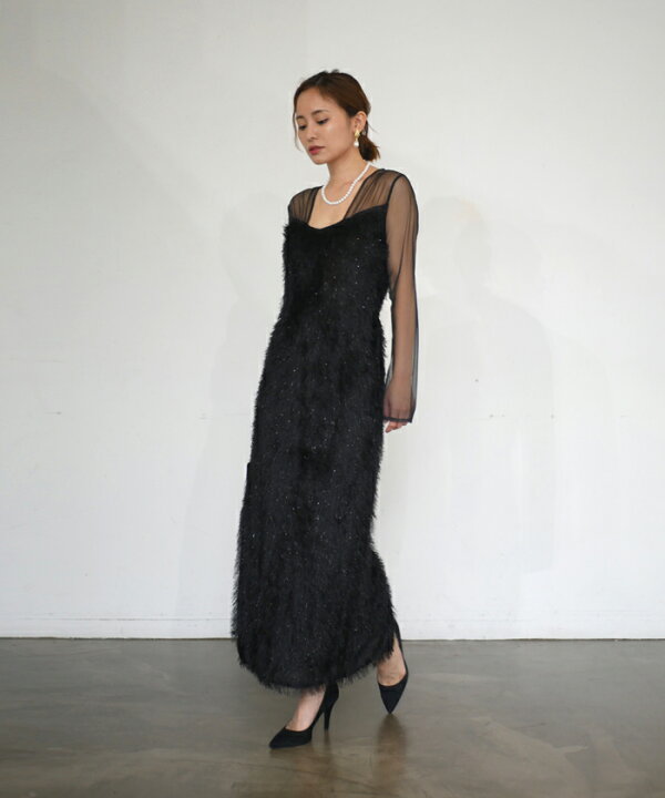 楽天市場】glitter shaggy dress パーティー ドレス ワンピース 