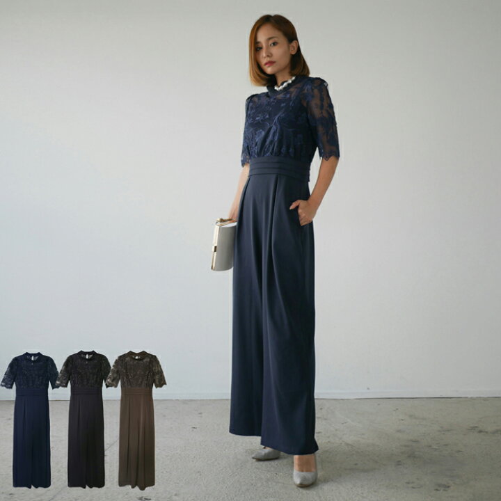 楽天市場】moses lace pants dress パンツドレス パーティー ドレス 