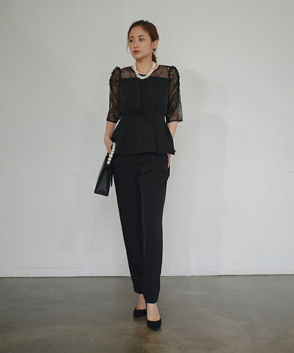 楽天市場】peplum design set up セットアップ パンツドレス  