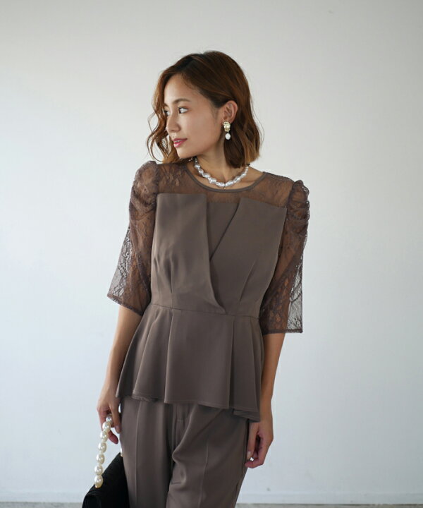 楽天市場】peplum design set up セットアップ パンツドレス  
