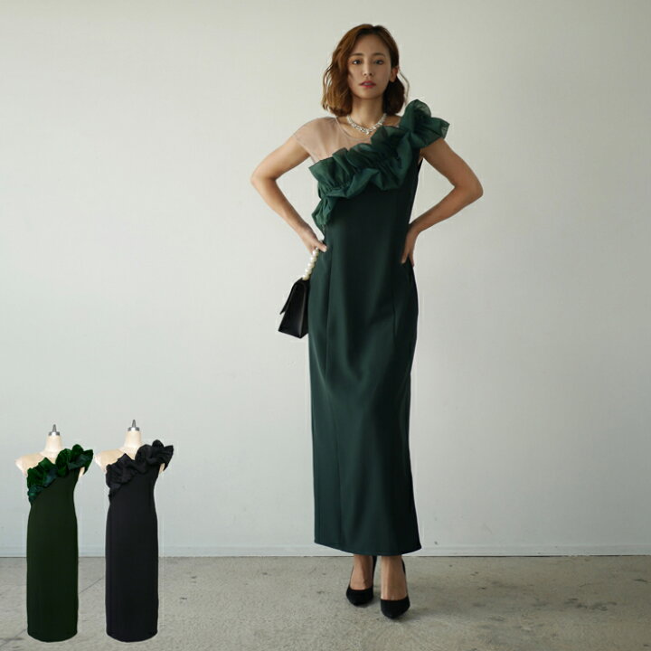 楽天市場】shiny frill dress パーティー ドレス ワンピース レース  