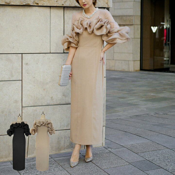 楽天市場】volume raffle dress パーティー ドレス ワンピース レース  